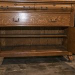 Antique Quarter Sawn Oak Sideboard with Mirrors - Image 5