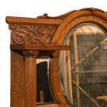 Antique Quarter Sawn Oak Sideboard with Mirrors - Image 6