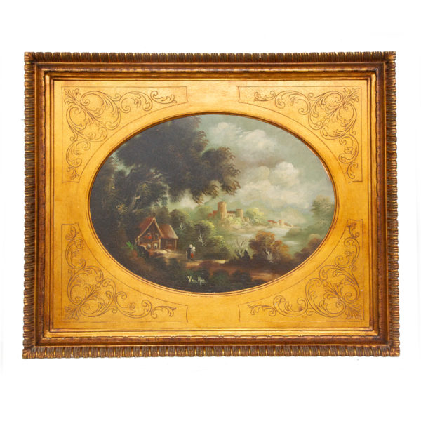 GON YAR VAN ROS Original Oil on Copper - Signed - Image 1