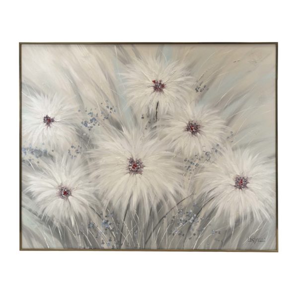 LEE REYNOLDS Original Oil on Canvas “White Hibiscus” - Image 1