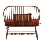 HITCHCOCK Oak Sack Back Windsor Settee - Image 3