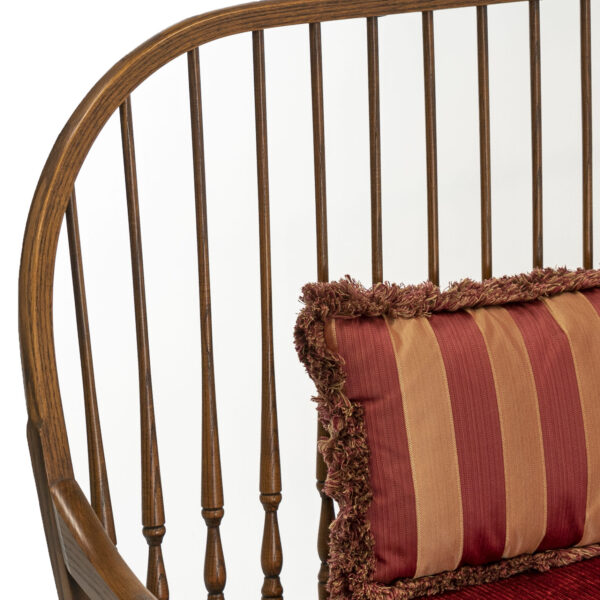HITCHCOCK Oak Sack Back Windsor Settee - Image 6