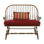 HITCHCOCK Oak Sack Back Windsor Settee