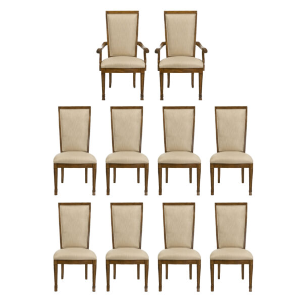 LEXINGTON Southern Living Dining Table with 10 Chairs, 2-22.5” Leaves, and Pads - Image 2