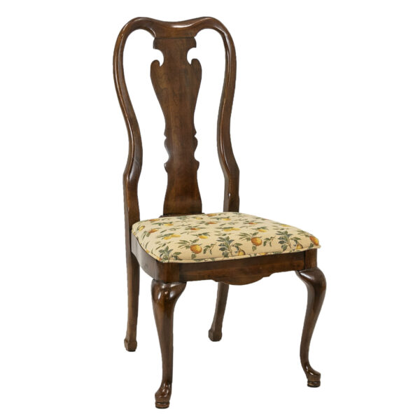 Set of 6 Back Splat Dining Chairs with Citrus Upholstery - Image 2