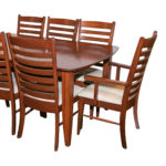 Amish Made Cherry Dining Table with 2-11.5” Leaves and 8 Chairs