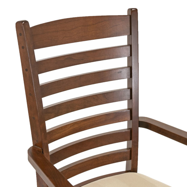 Amish Made Cherry Dining Table with 2-11.5” Leaves and 8 Chairs - Image 7