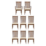 Amish Made Cherry Dining Table with 2-11.5” Leaves and 8 Chairs - Image 2