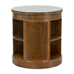 BAKER Banded Mahogany Drum Table