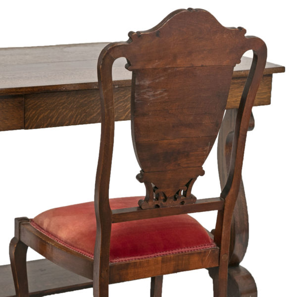 Empire Style Writing Desk with Velvet Seat Chair - Image 7