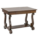 Empire Style Writing Desk with Velvet Seat Chair - Image 2