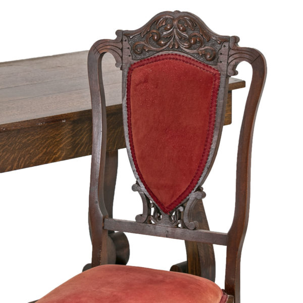 Empire Style Writing Desk with Velvet Seat Chair - Image 6