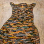 Signed KLADOV Original Acrylic on Canvas Abstract Portrait of a Bear - Image 2