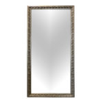 BASSETT MIRROR CO. Ornate Silver Framed Leaner Mirror