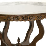 Oval Victorian Marble Top Parlor Table - Image 2