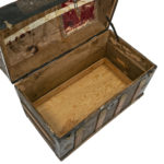 Antique Humpback Trunk with Iron and Brass Fittings - Image 5