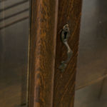 Antique Oak Bow Front China Cabinet - Image 4
