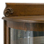 Antique Oak Bow Front China Cabinet - Image 2