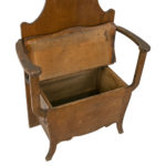 Antique Oak Hall Tree with Diamond Shaped Mirror - Image 4