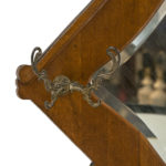 Antique Oak Hall Tree with Diamond Shaped Mirror - Image 7
