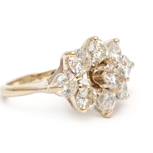 1.84 Total Carat Diamond Ring in 14 Karat Gold - Image 3