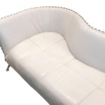 EUROLIFE Two Tone Leather Sofa with Contrasting Stitching - Image 6