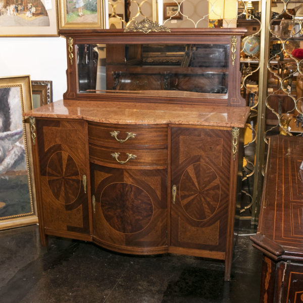 French Inlaid Marble Top Server - Image 2