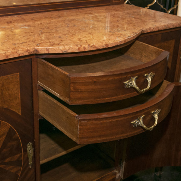 French Inlaid Marble Top Server - Image 8