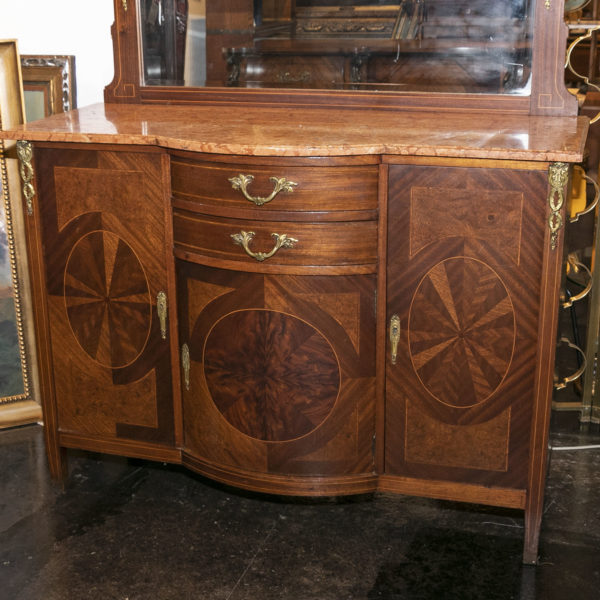 French Inlaid Marble Top Server - Image 3