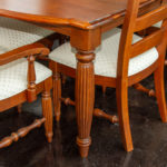 COCHRANE Cherry Finish Dining Table with 6 Chairs and 2 12" Leaves - Image 9