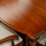 COCHRANE Cherry Finish Dining Table with 6 Chairs and 2 12" Leaves - Image 8