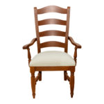 COCHRANE Cherry Finish Dining Table with 6 Chairs and 2 12" Leaves - Image 6