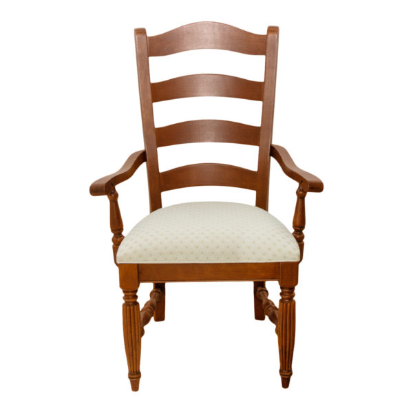 COCHRANE Cherry Finish Dining Table with 6 Chairs and 2 12" Leaves - Image 6