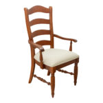 COCHRANE Cherry Finish Dining Table with 6 Chairs and 2 12" Leaves - Image 7