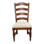 COCHRANE Cherry Finish Dining Table with 6 Chairs and 2 12" Leaves - Image 4