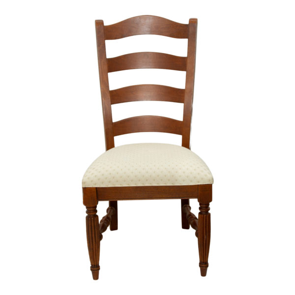COCHRANE Cherry Finish Dining Table with 6 Chairs and 2 12" Leaves - Image 4