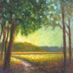 KATHY BATES Original Oil on Canvas “Across the Meadow” Signed - Image 2