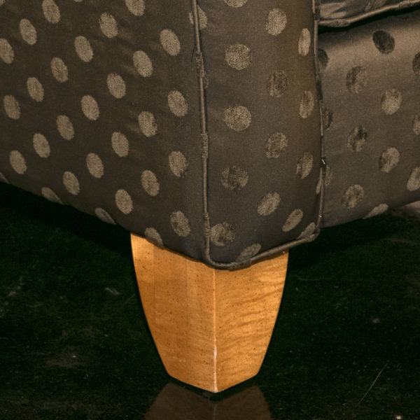 THOMASVILLE Two Tone Green Polka Dot Upholstered Accent Chair - Image 7