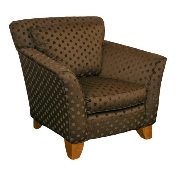 THOMASVILLE Two Tone Green Polka Dot Upholstered Accent Chair - Image 2