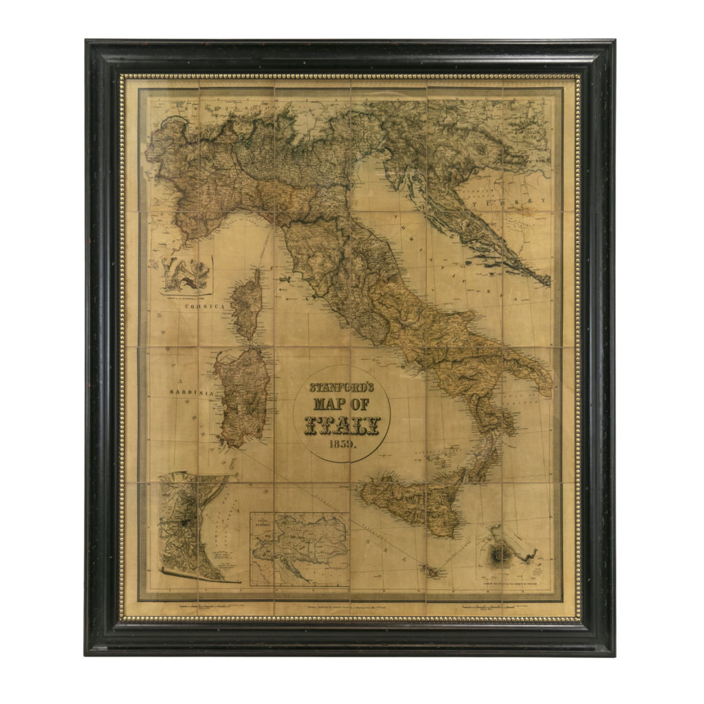 RESTORATION HARDWARE Reproduction Map of Italy | Grandview Mercantile