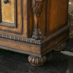 NEIMAN MARCUS Buffet with Leather Doors and Figural Carvings - Image 6