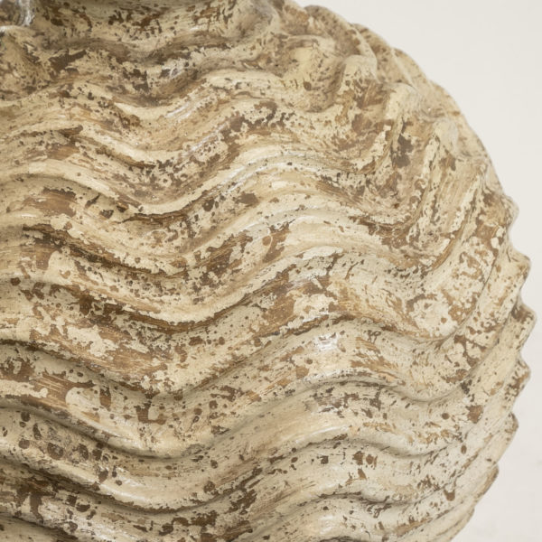 Shell Style Floor Vase with Distressed Finish - Image 3