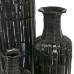 Set of 3 Dark Bamboo Floor Vases - Image 3