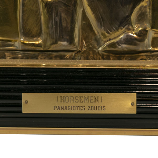 PANAGIOTES ZOUDIS Brass Relief “Horsemen I” - Image 4