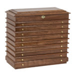Cherry Nine Drawer Jewelry Chest with Lift Lid and Mirror