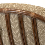 MCGUIRE Upholstered Rattan Armchair and Ottoman - Image 5