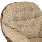 MCGUIRE Upholstered Rattan Armchair and Ottoman - Image 2