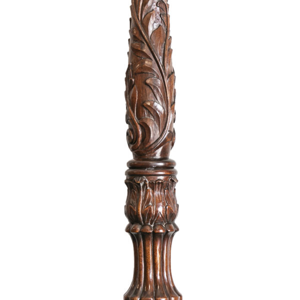 Designer King Size Carved Mahogany Poster Bed - Image 4
