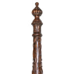 Designer King Size Carved Mahogany Poster Bed - Image 7