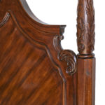 Designer King Size Carved Mahogany Poster Bed - Image 9